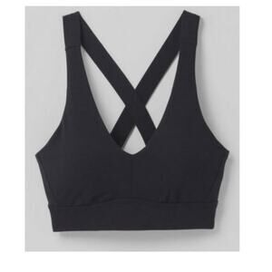 NWT Prana Black Criss Cross Layna Sports Bra Size XS